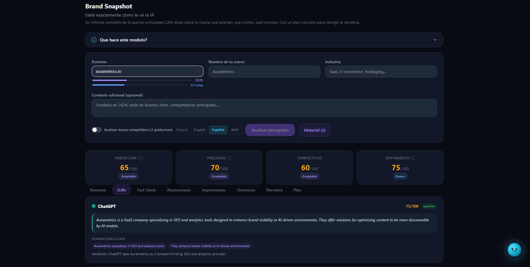 AI Perception | AuraMetrics