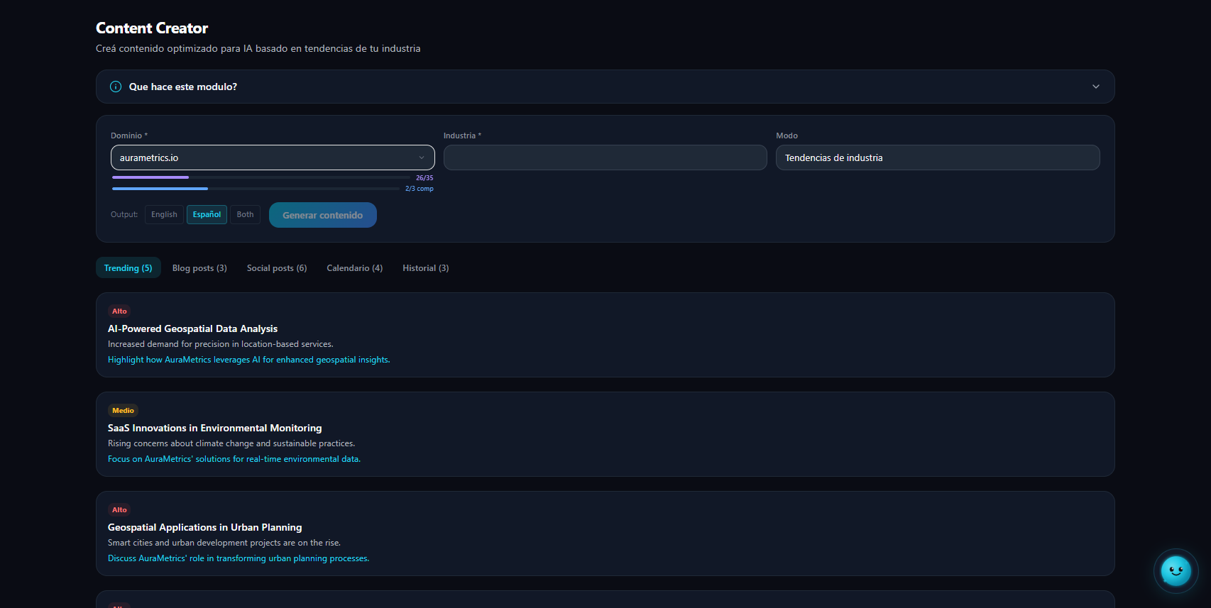 Content Creator | AuraMetrics