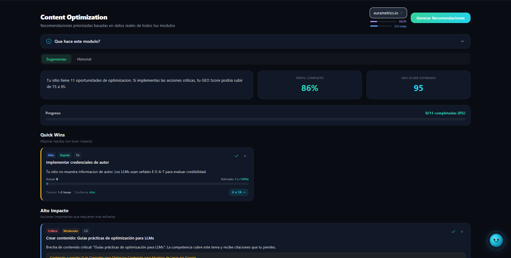 Content Optimization | AuraMetrics