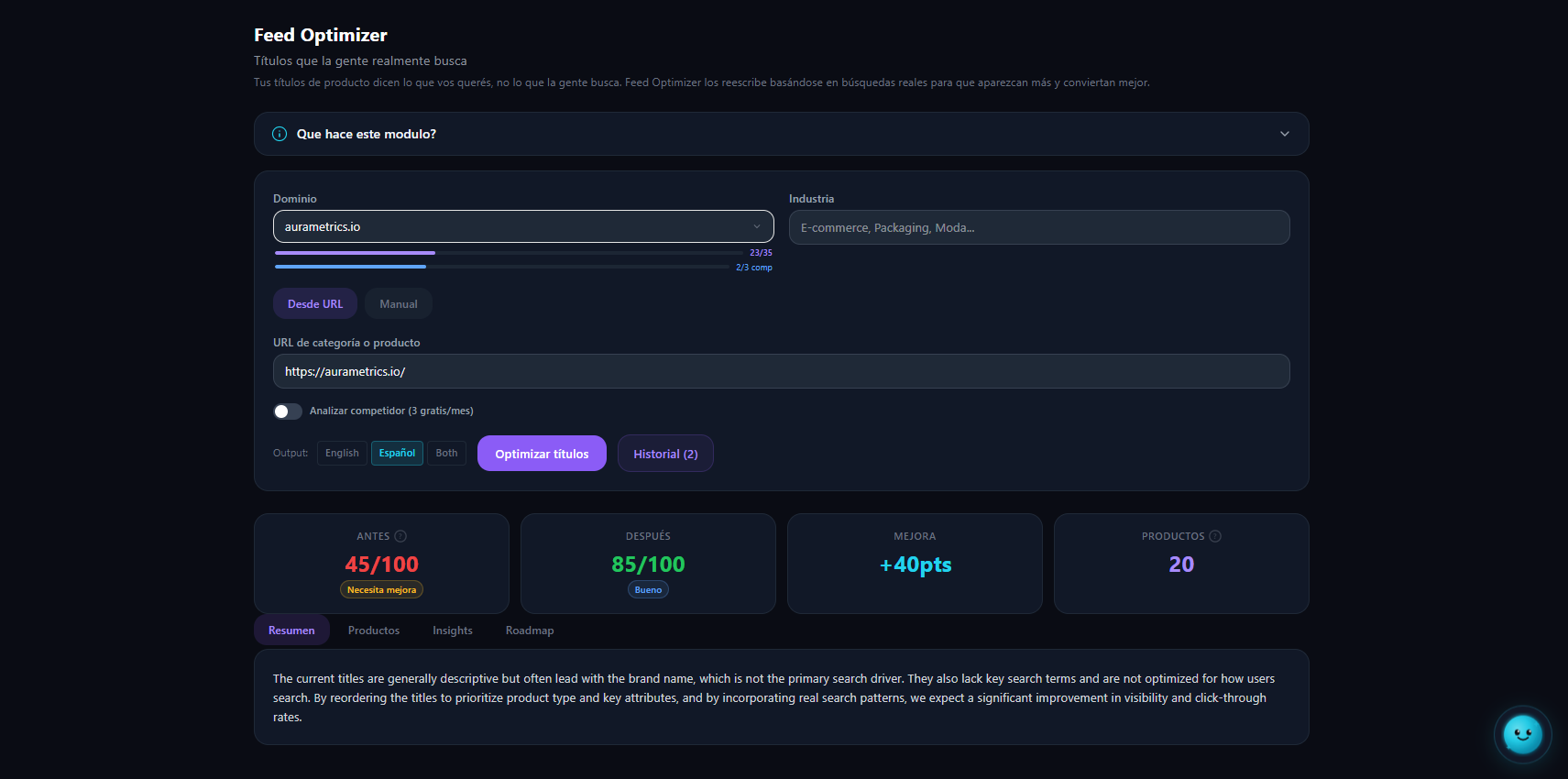 Search-Ready Titles | AuraMetrics
